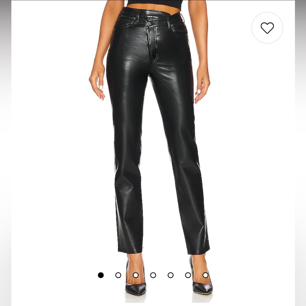 NWT ✨ AGOLDE Recycled Leather Criss Cross Straight in Detox